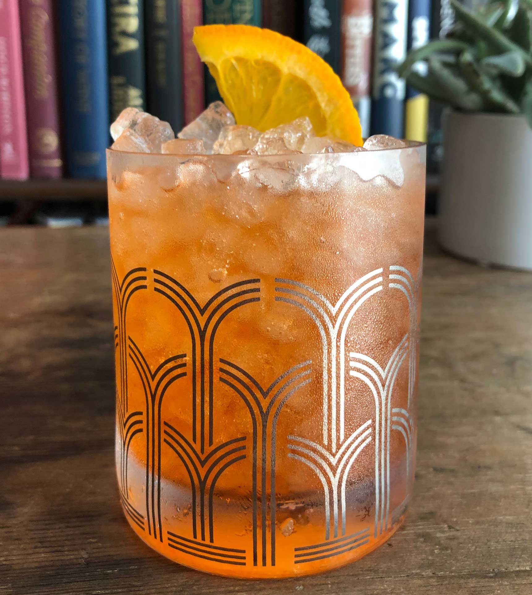 An example of the The Spritz, the mixed drink (cocktail) featuring soda water, Aperitivo Cappelletti, and sparkling wine; photo by Lee Edwards