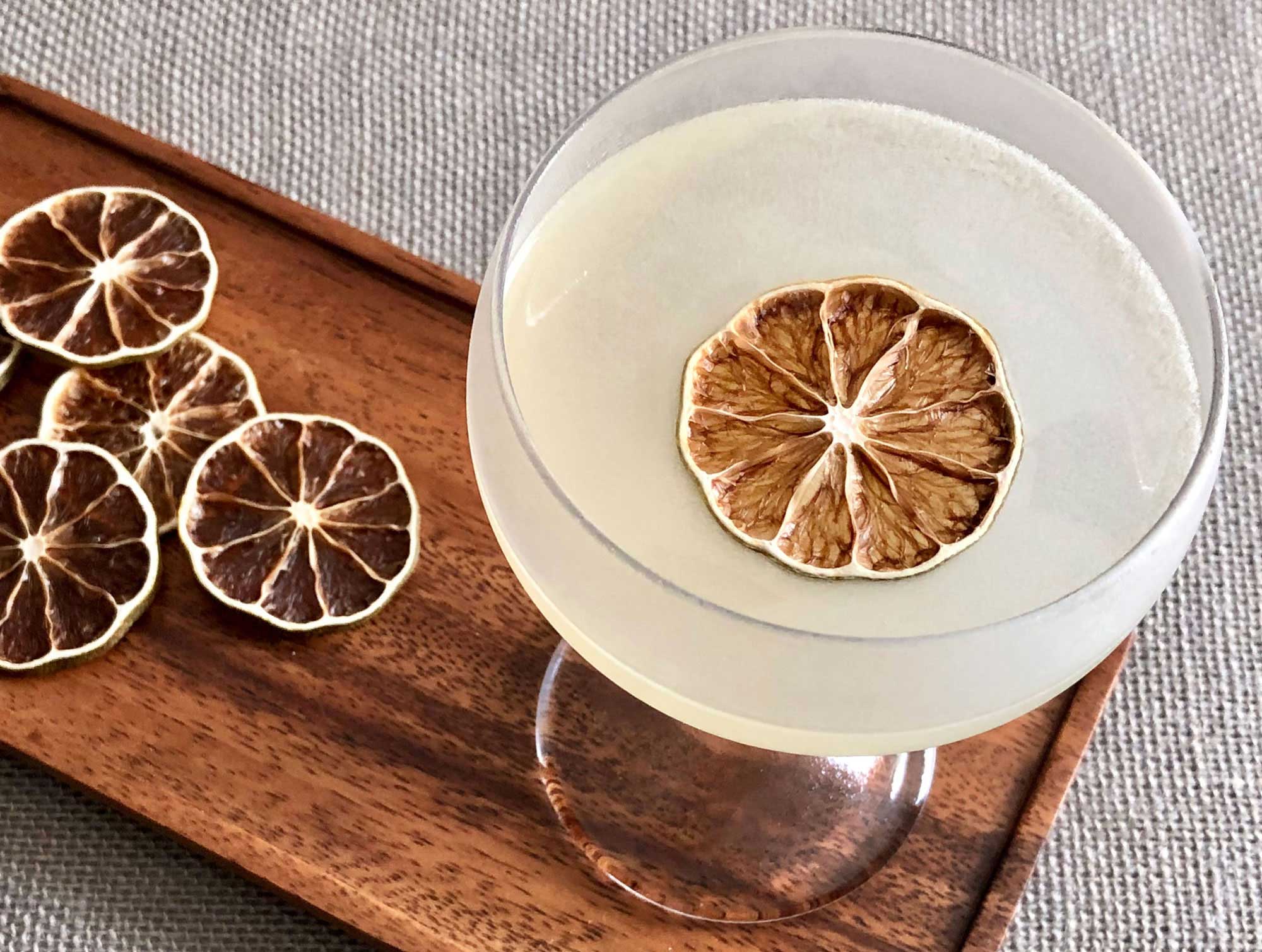 An example of the Last Run, the mixed drink (cocktail) featuring Dolin Génépy le Chamois Liqueur, Hayman’s London Dry Gin, maraschino liqueur, and lime juice; photo by Lee Edwards