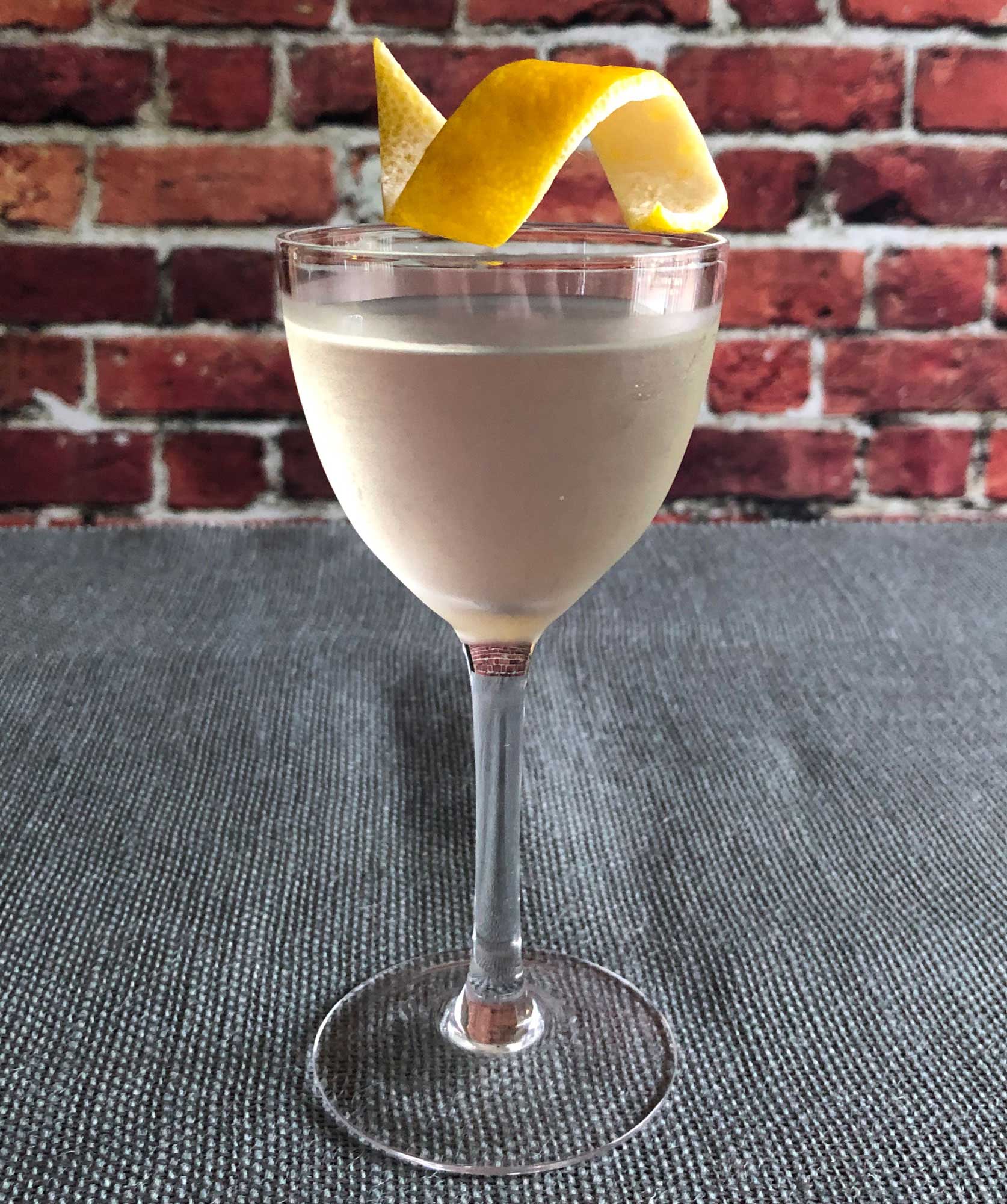 An example of the 600,000 Pesos, the mixed drink (cocktail) featuring mezcal, Dolin Blanc Vermouth de Chambéry, and Dolin Génépy le Chamois Liqueur; photo by Lee Edwards
