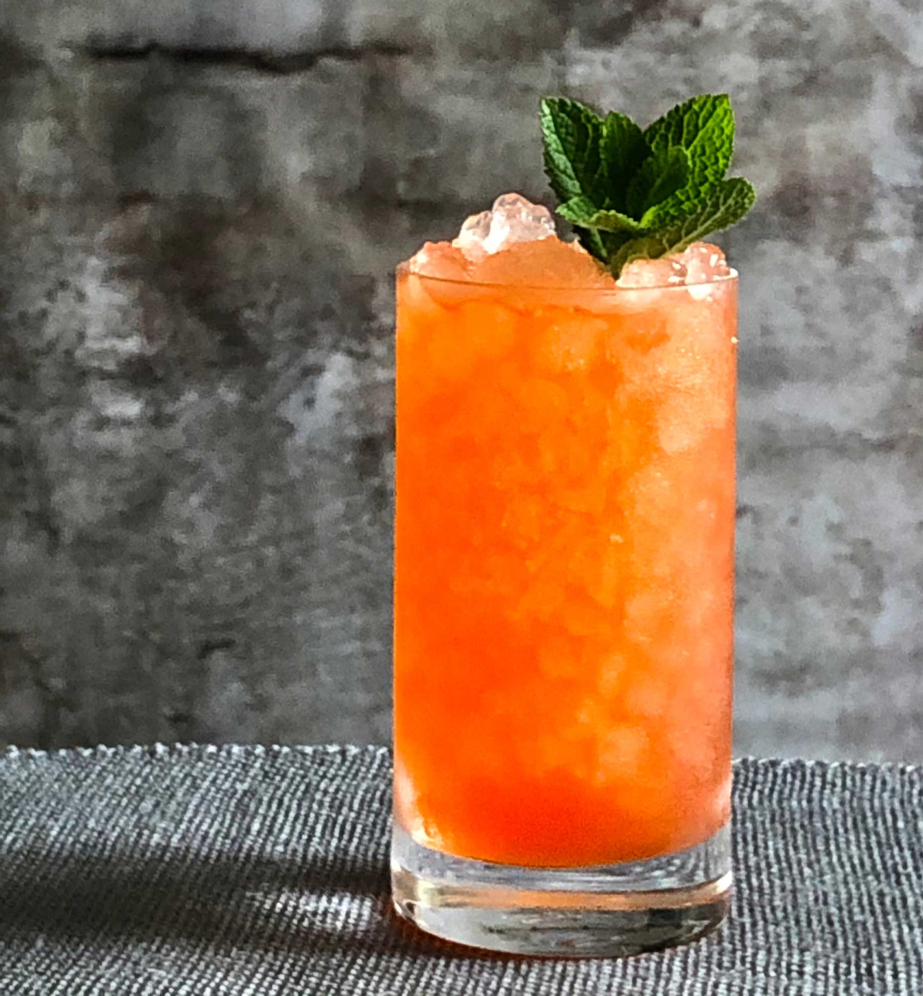 An example of the Cappelletti Smash, the mixed drink (smash), by Sean Sullivan, Straight Law, Boston, featuring Aperitivo Cappelletti; photo by Lee Edwards